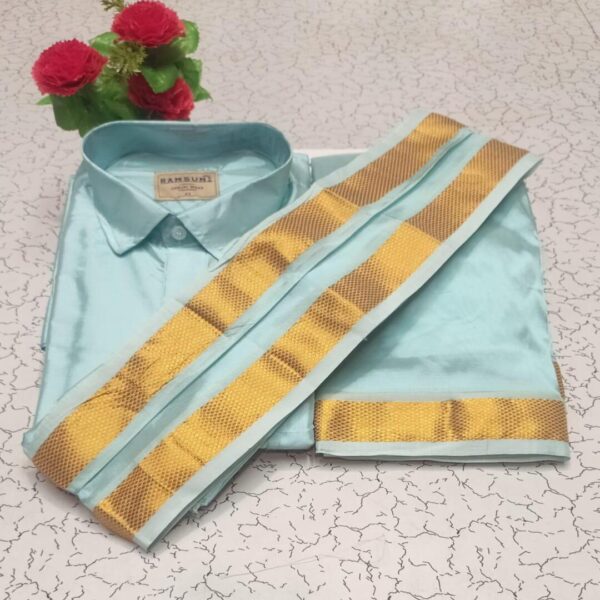 Blue Dhoti set