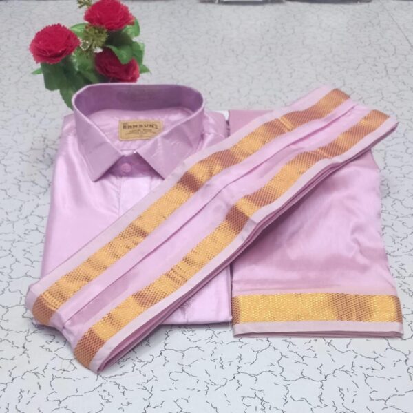 Violet Color Dhoti Set